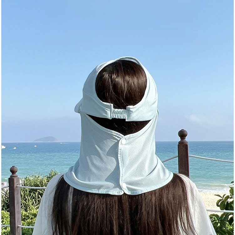 UV-Protective Ice Silk Face Veil Hat