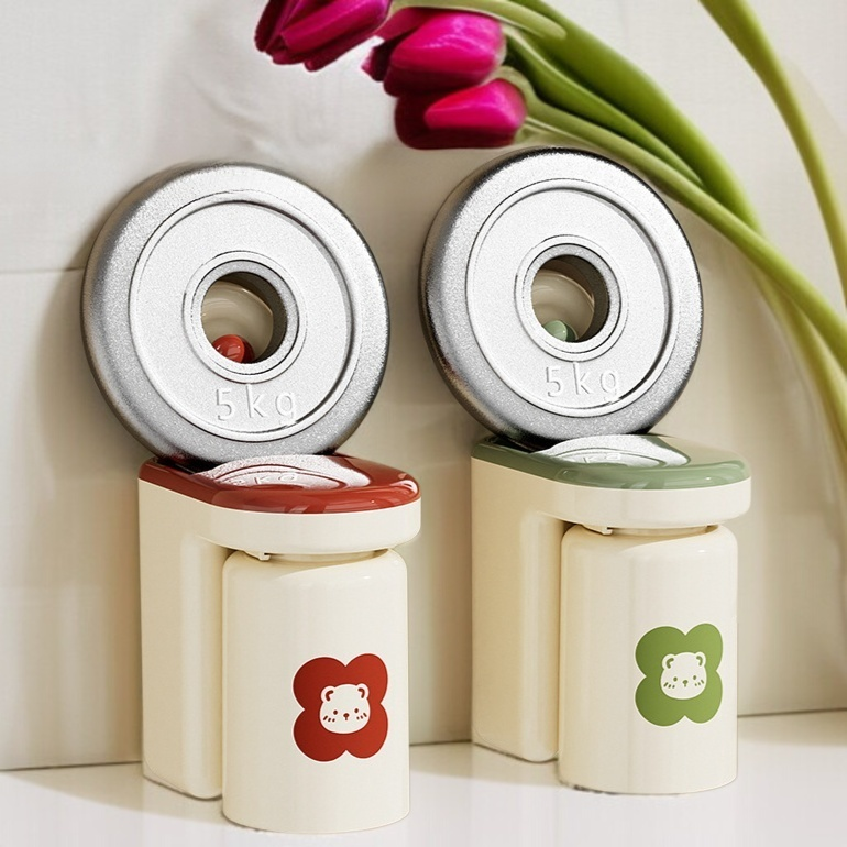 펀치패드 칫솔 컵걸이 플라워 거꾸로 걸이 수납선반 물빠짐 양치컵 수납컵걸이