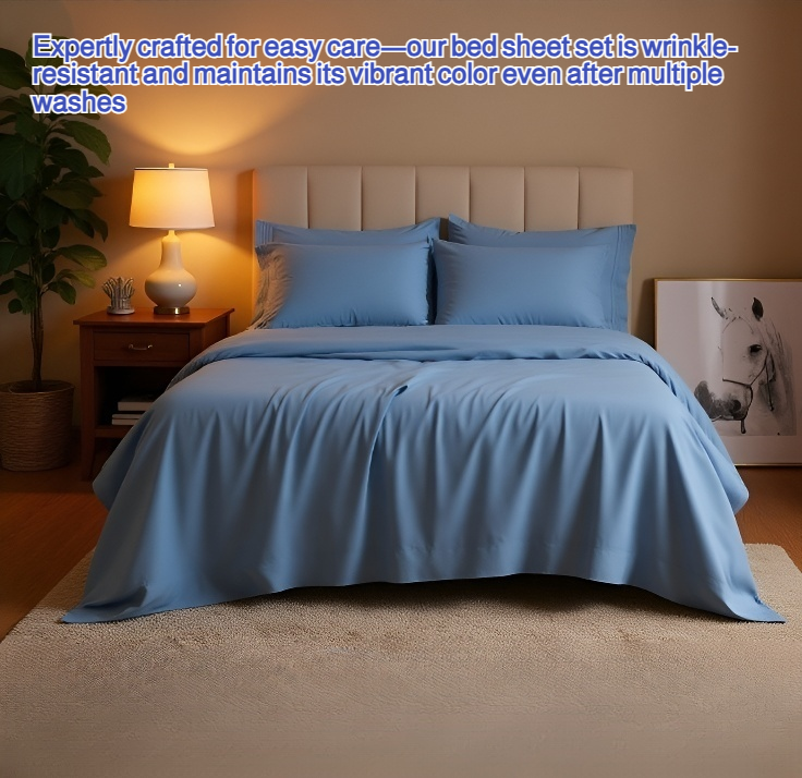 Double-layered 4-piece bed sheet set