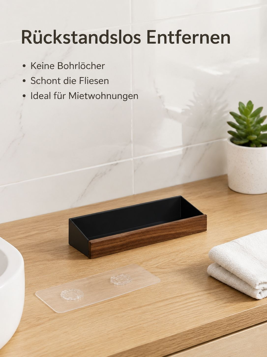 Praktisches Aufbewahrungsregal fürs Badezimmer ohne Bohren