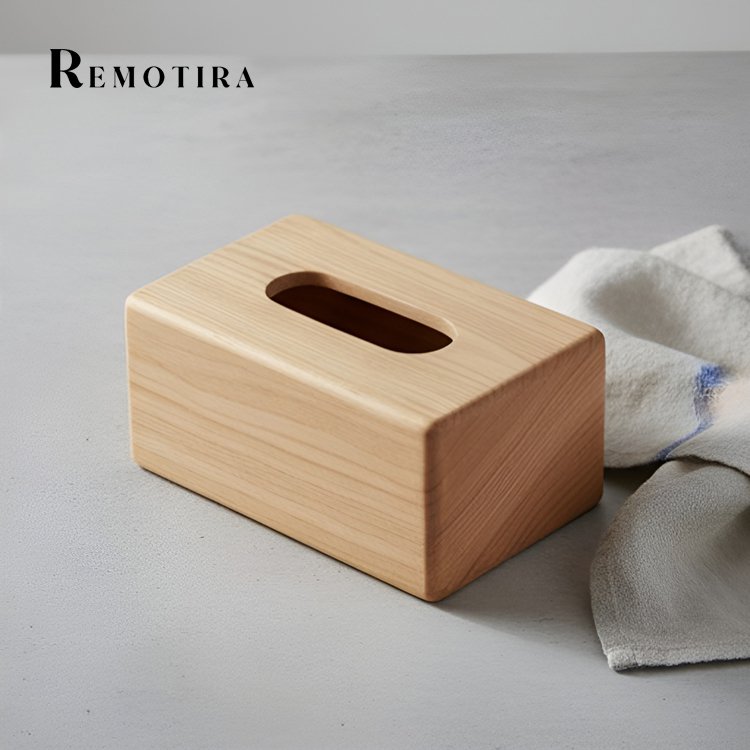 나무색 티슈박스 (2개)