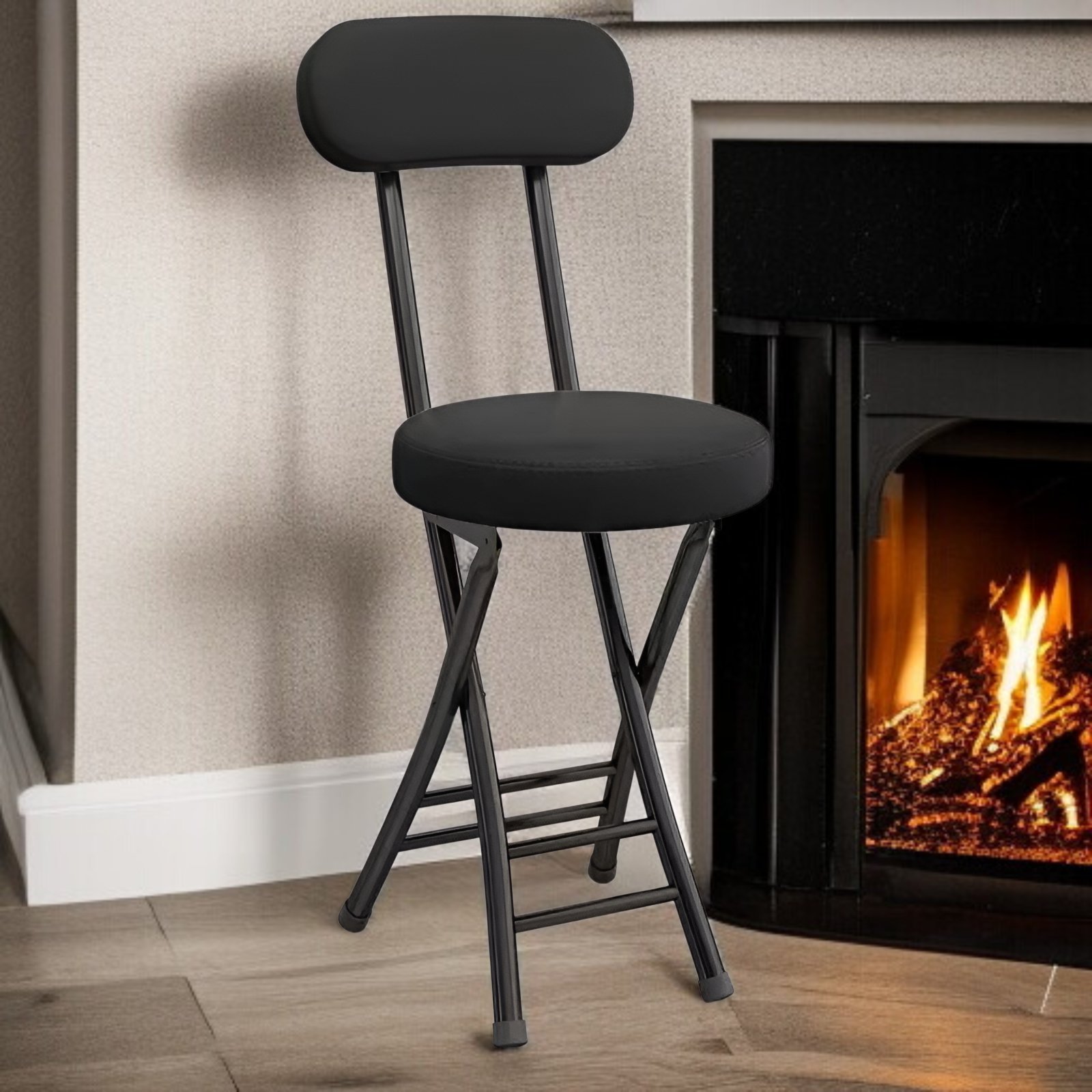 Folding chair tubular chair backrest home folding chair dining table chair student dormitory backres