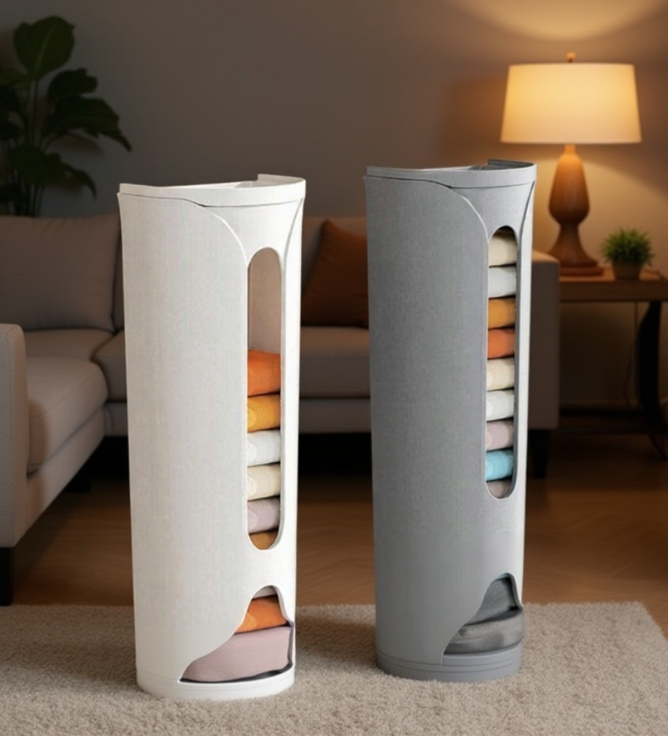 Küchenorganisation mit Plastiktüten-Aufbewahrungsständer