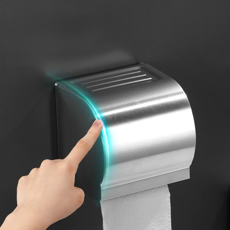 대형 알루미늄 방수 휴지통 무광