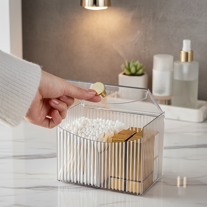 Transparent Cosmetic Storage Box Household Small Exquisite Portable Light Luxury