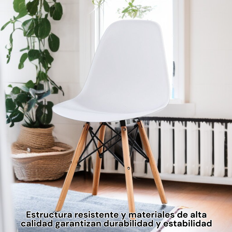 Silla de tocador tipo tulipán, silla para mesa de comedor y estudio