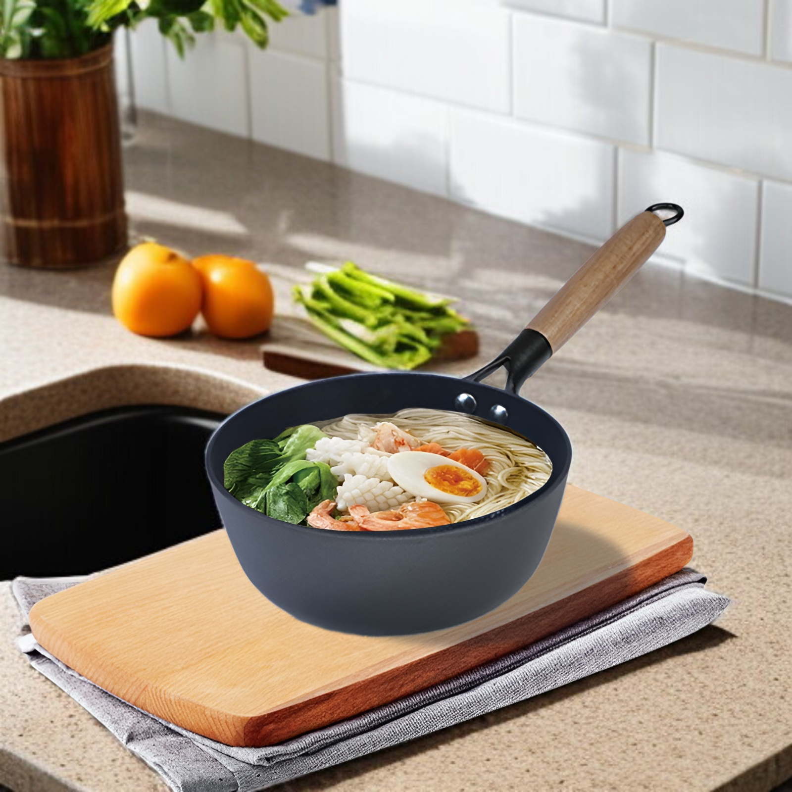 ミニ小型ミルクポット家庭用ノンスティック平底テクスチャーミルクスープポットフライパン錆びない健康増粘断熱ミルクポット