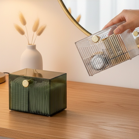 Transparent Cosmetic Storage Box Household Small Exquisite Portable Light Luxury