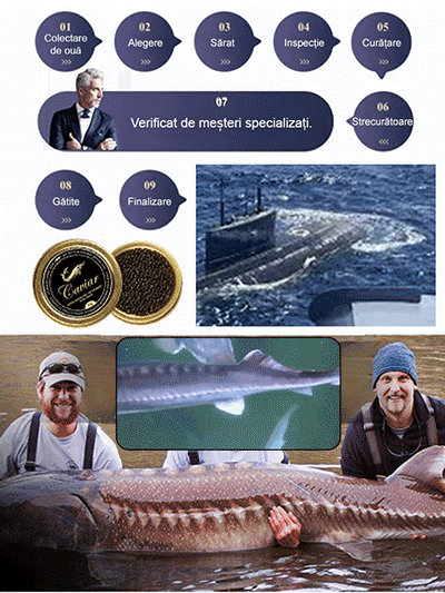 Caviar negru de sturion importat din Marea Caspică