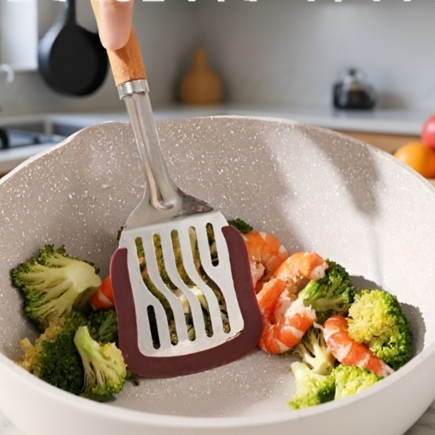 가정용 304 스테인리스 주걱 원목 손잡이 스테이크 생선구이 주방용품 실리콘 끈적임 냄비 주방용품 주걱