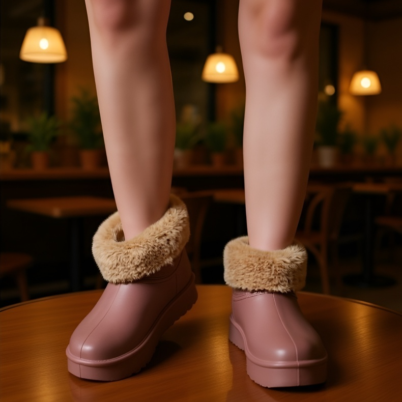 レディース・メンズ兼用の韓国風防水ブーツ