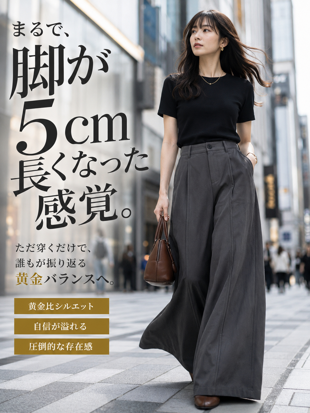 NEW！レディースゆったり細見えカジュアルパンツ