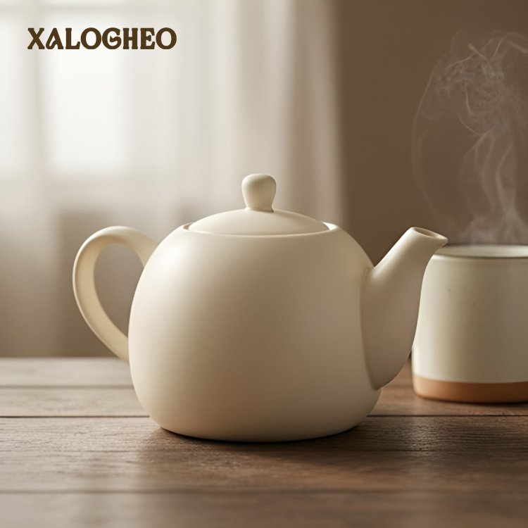 핸드메이드 도자기 찻주전자 정면 사진