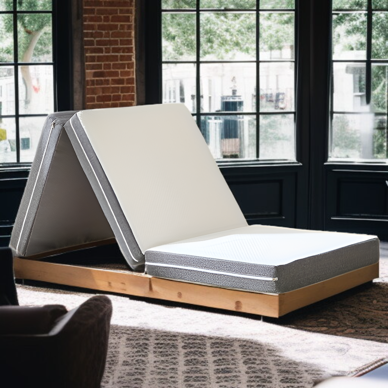 三つ折りマットレス、メモリーフォーム折りたたみマットレス、フロア折りたたみベッドクッション、圧縮マットレス