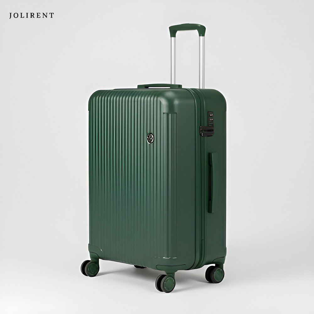 여행용 도파민 컬러 트롤리 가방 전면 오픈 모습