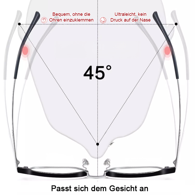 Automatisch fokussierende Blaulichtfilter-Lesebrille