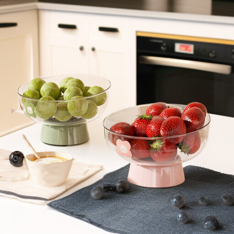 가정용 비주얼 발 높은 과일 접시 물빠짐 과일 화분 거실 과일 간식 수납기