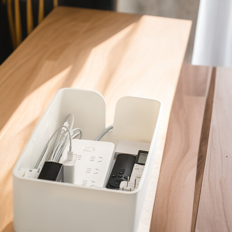Caja organizadora de gran capacidad para enchufes y carga de dispositivos digitales para el hogar