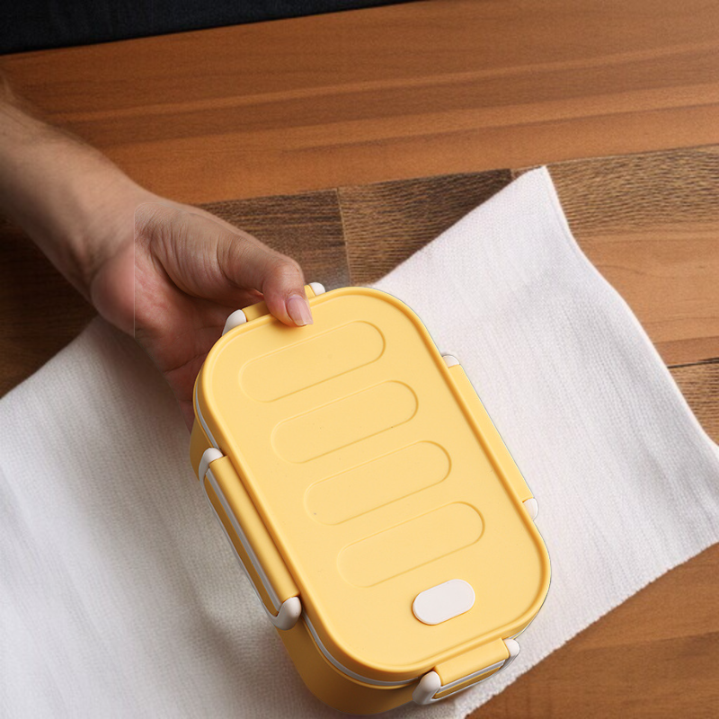 مختومة طبقتين مربع الغداء