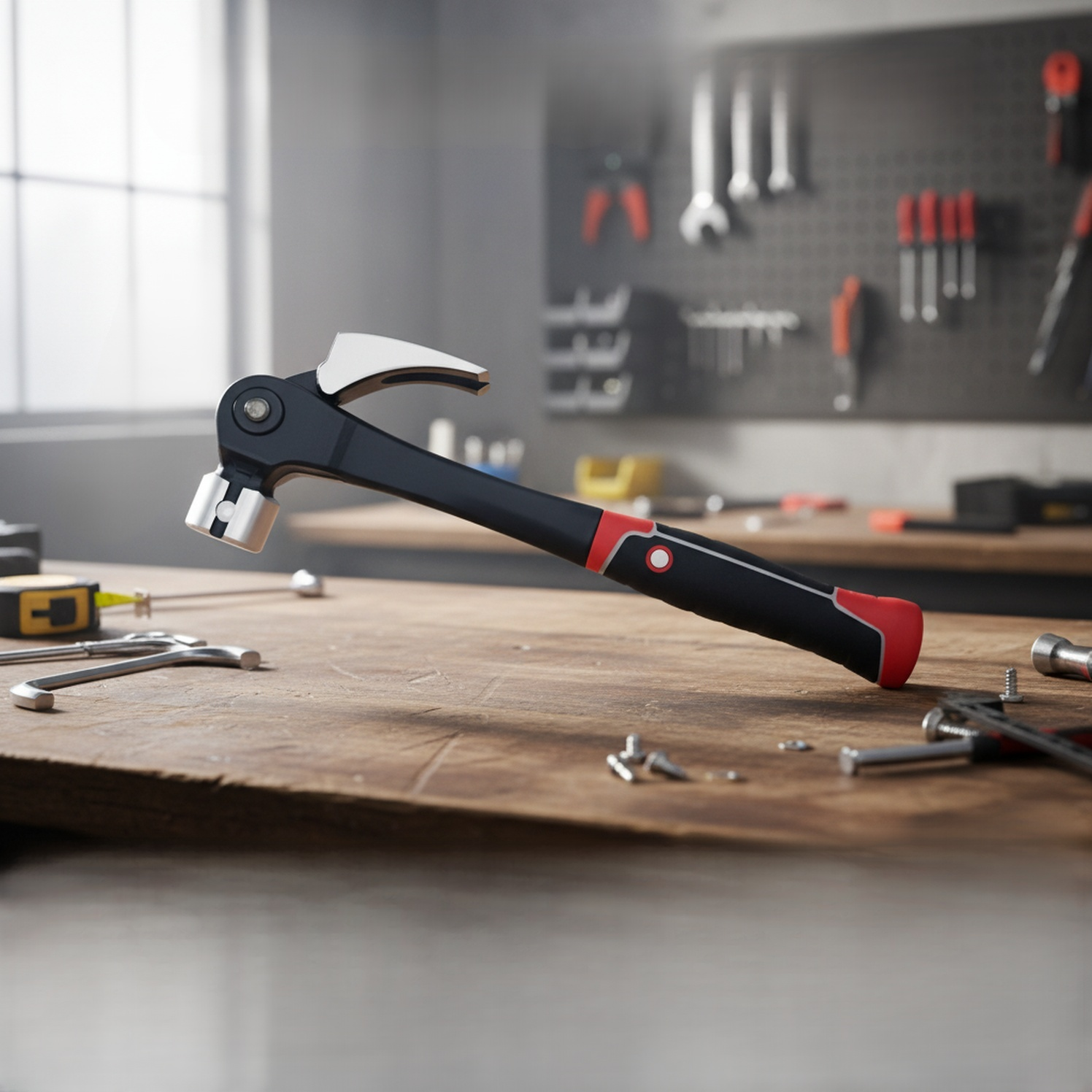 Marteau arrache-clou rotatif en acier carbone monobloc