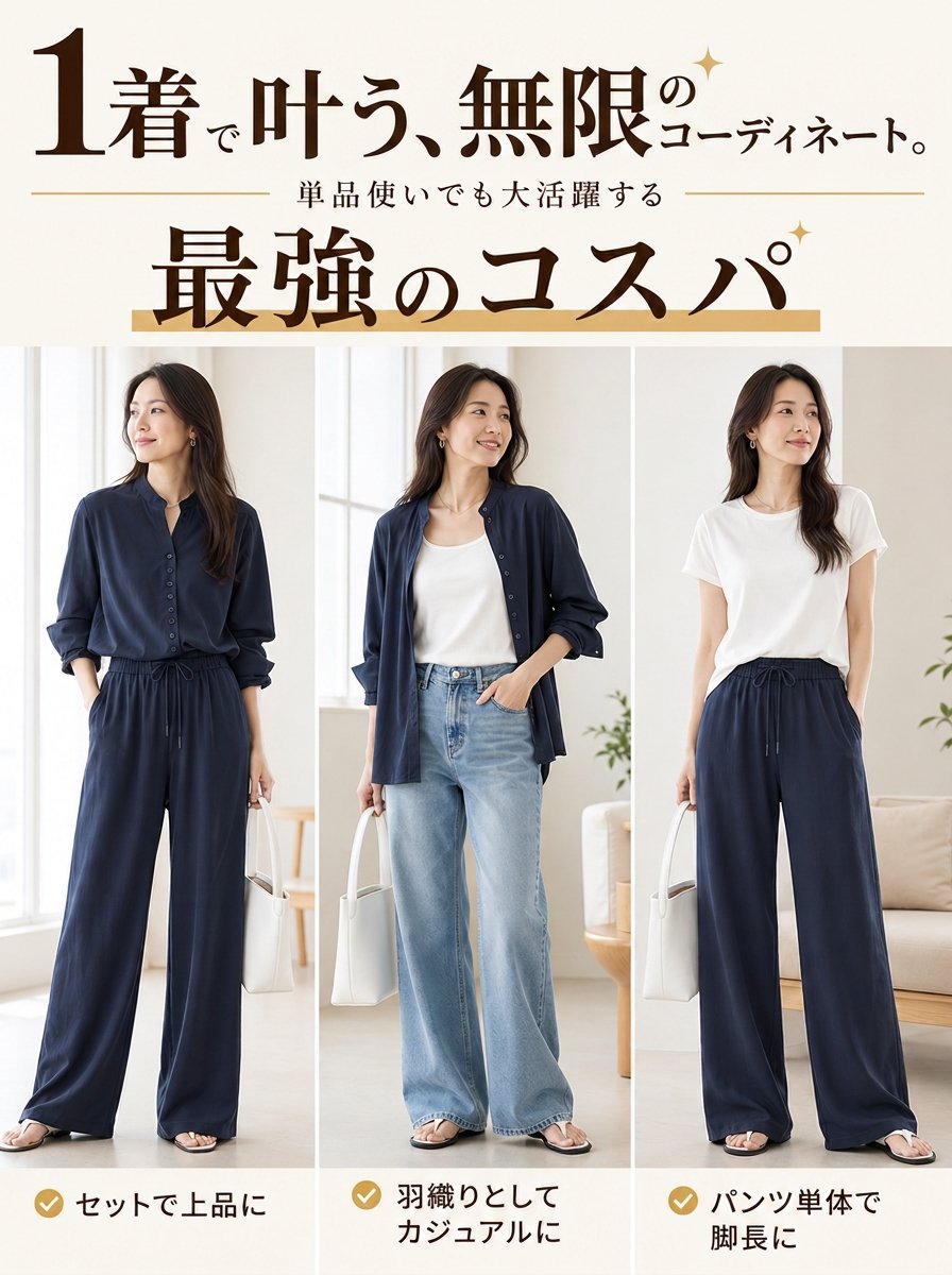 Monolly スキンケア・リネン上下セット | まるで呼吸する衣服