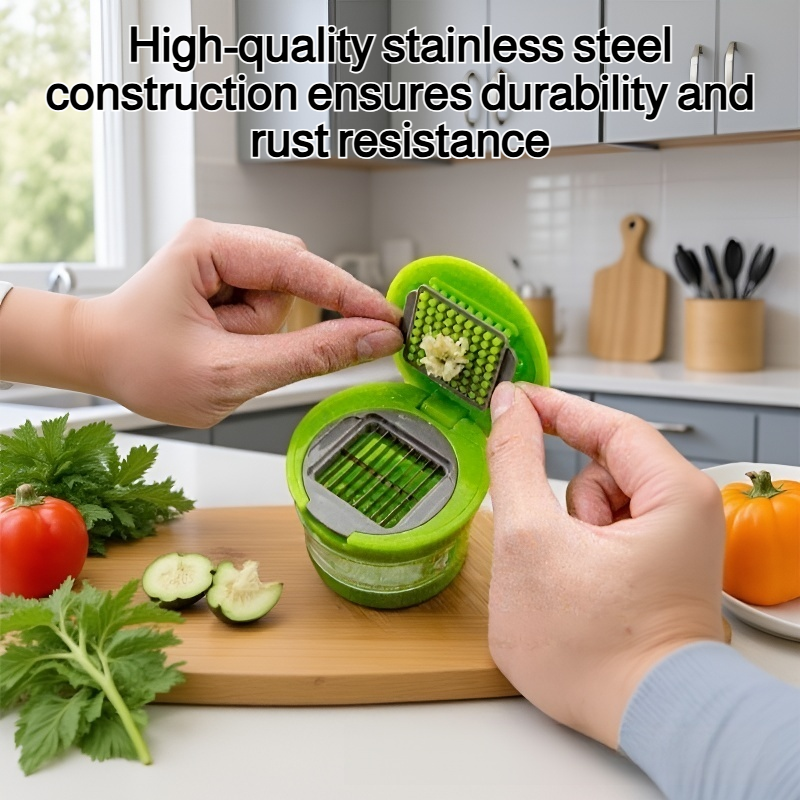 Mini garlic press for kitchen use