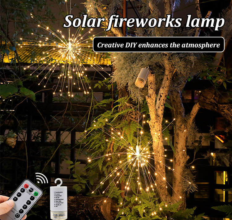 Solar firework lamp