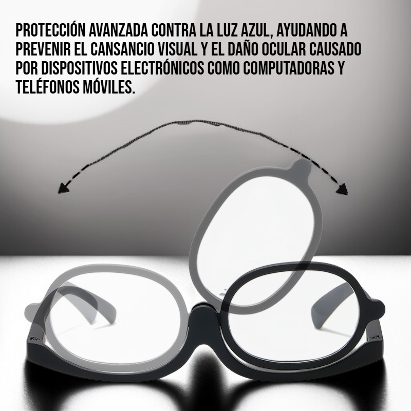 Lentes giratorias para gafas de lectura anti-luz azul para mujer
