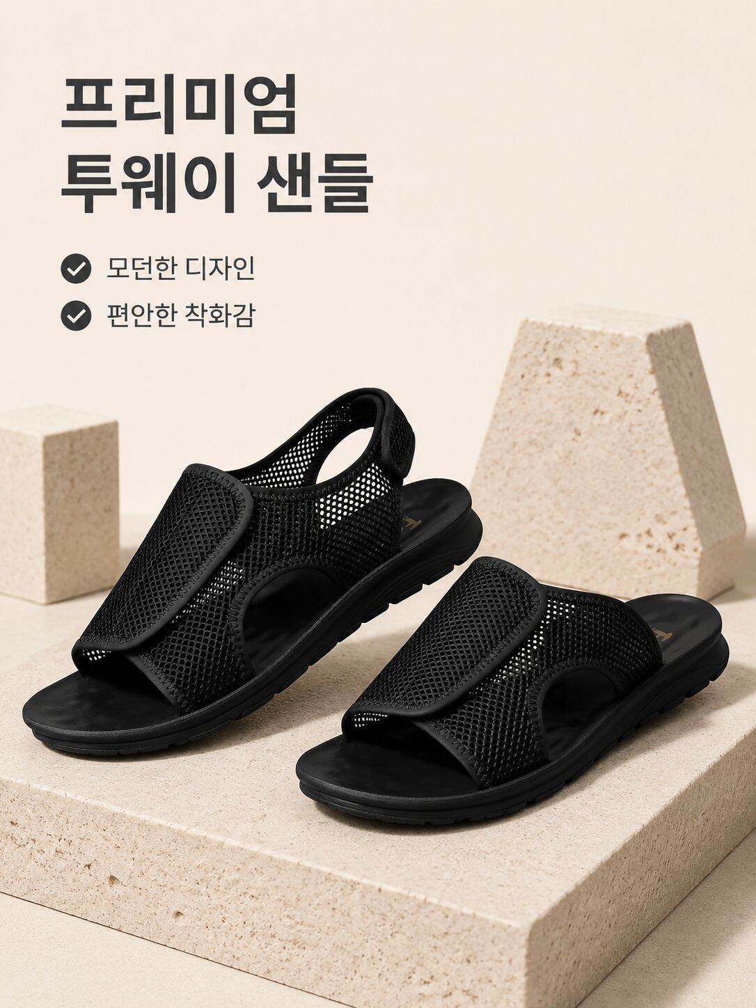 남성용 샌들 여름 메쉬 슬리퍼