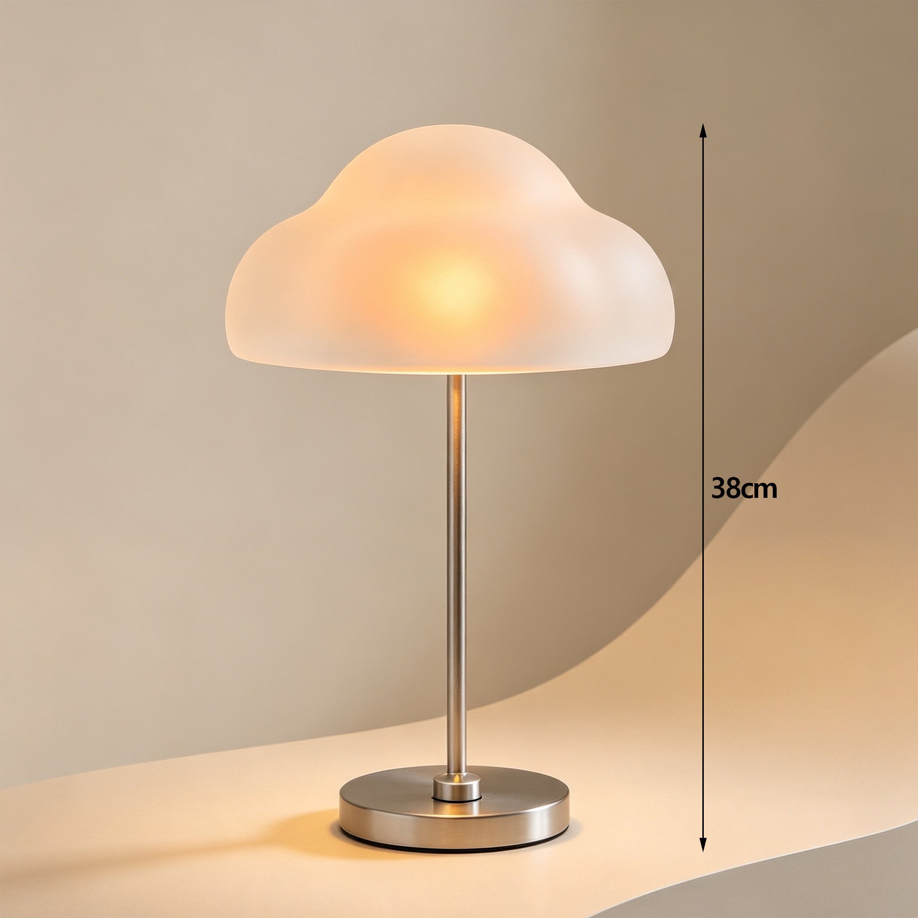 Cloud lamp set illuminating a home office workspace
