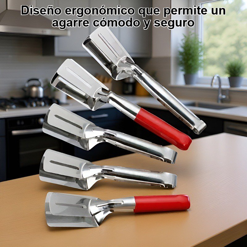 Pinzas de acero inoxidable para voltear pescado