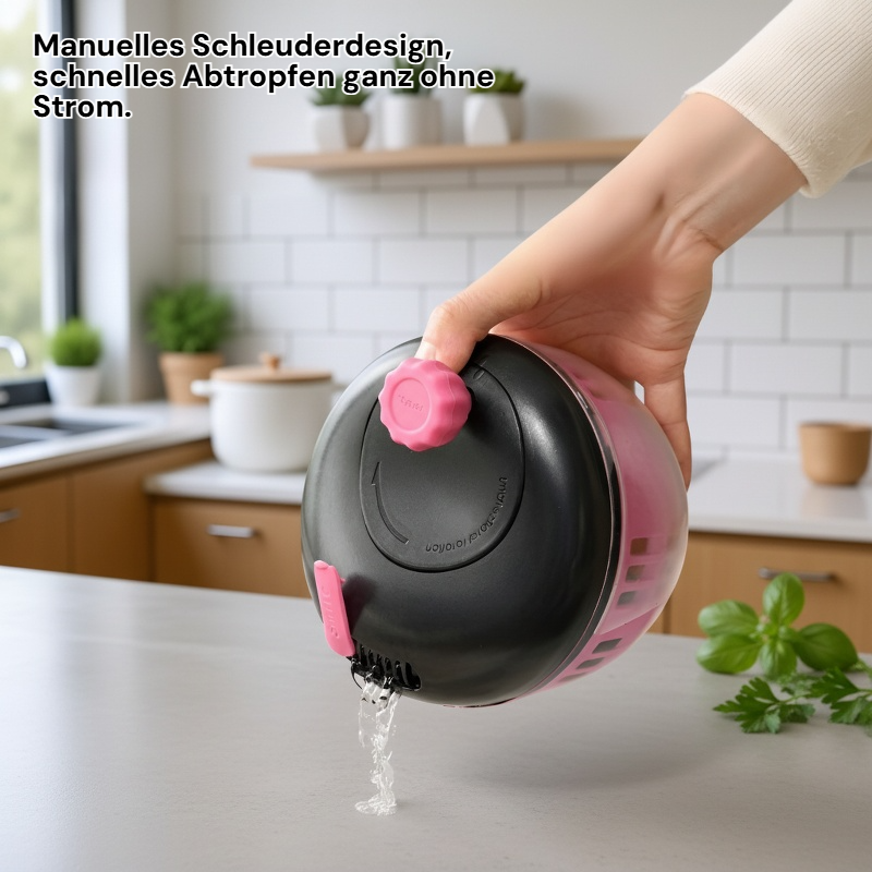 Manuelle Wasser-Schleuder für Gemüse und Salat