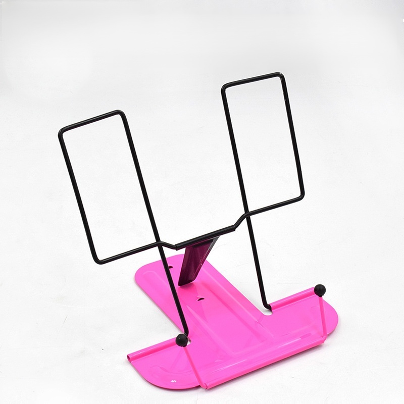 Folding metal bookshelf bookend