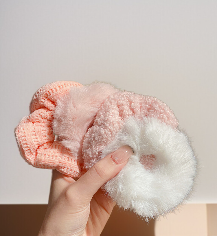 Plush large intestine hair ring for autumn and winter