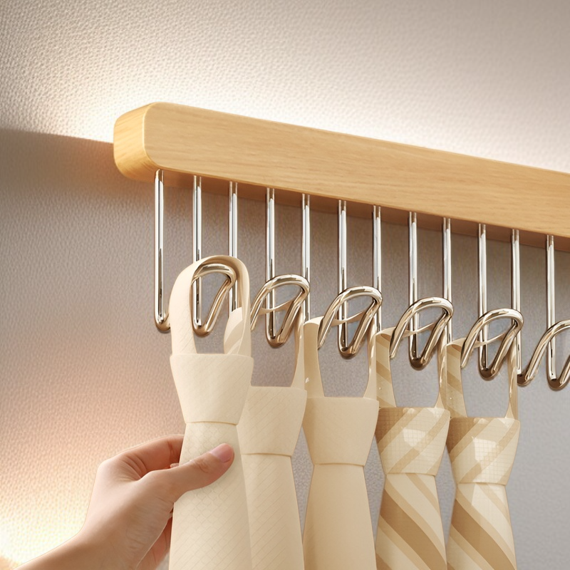 サスペンダーフックハンガー家庭用多機能ウェーブハンガー引き出し式下着ベストハンガー無垢材
