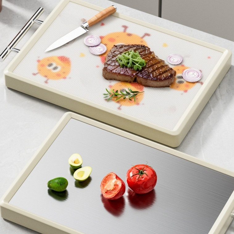 Antibakterielles und schimmelresistentes Schneidebrett aus Edelstahl für die Küche