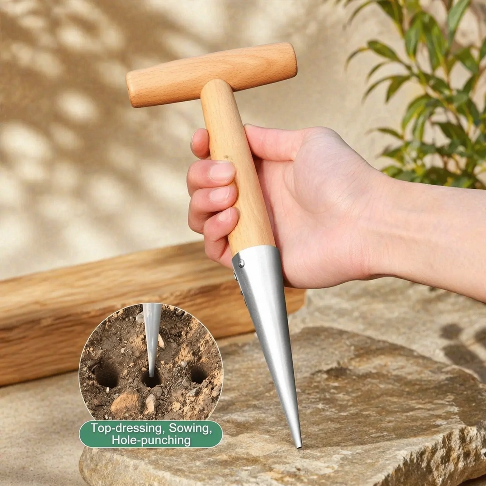 Seedling hole punch, seedling transplanter, topdressing, stainless steel horticulture, vegetable see