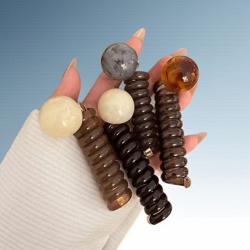 빈티지 구슬 포니테일 머리끈