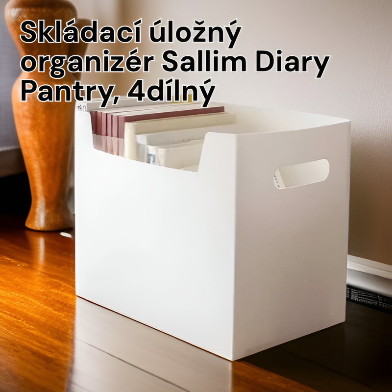 Skládací úložný box do spíže, sada 4 ks