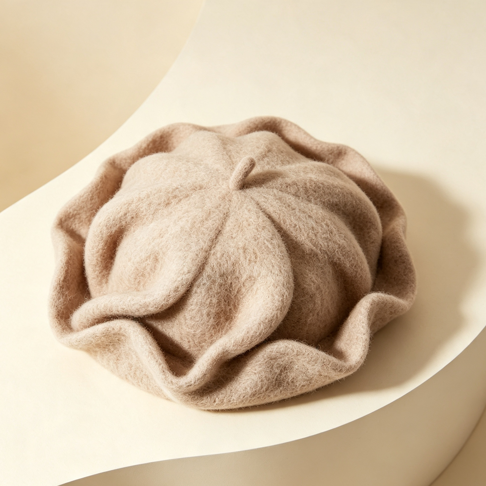 Wool-lined cloud beret (3 pieces)