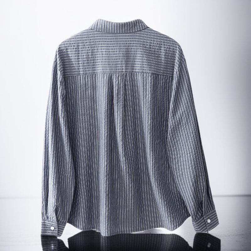 여성용 긴팔 줄무늬 셔츠