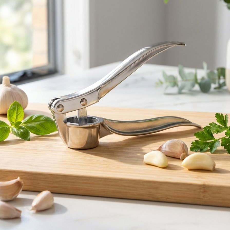 Multifunktionale manuelle Knoblauchpresse aus Edelstahl