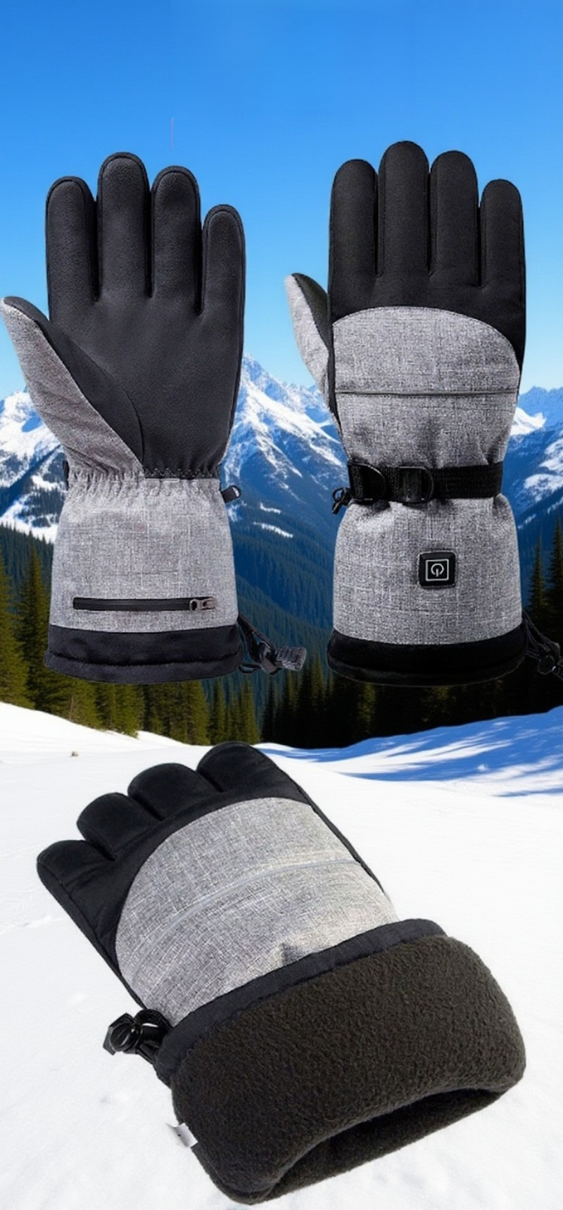 충전식 배터리 연결된 전기 가열 장갑