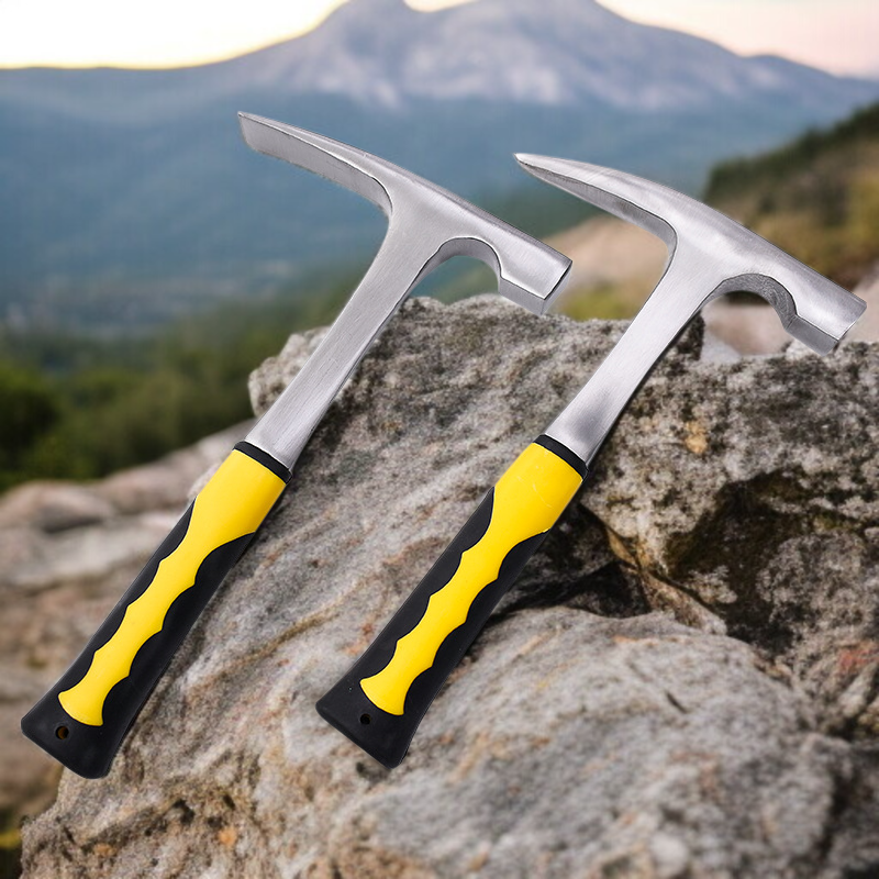 地質ハンマー、プロの地質探査ツール、尖った平頭メイソンハンマー、マイニングハンマー、多機能ハンマー