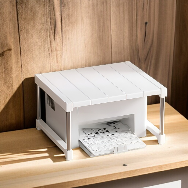プリンターラックデスクトップ格納式コピー機スタンドオフィスデスク階層型小型収納ラック