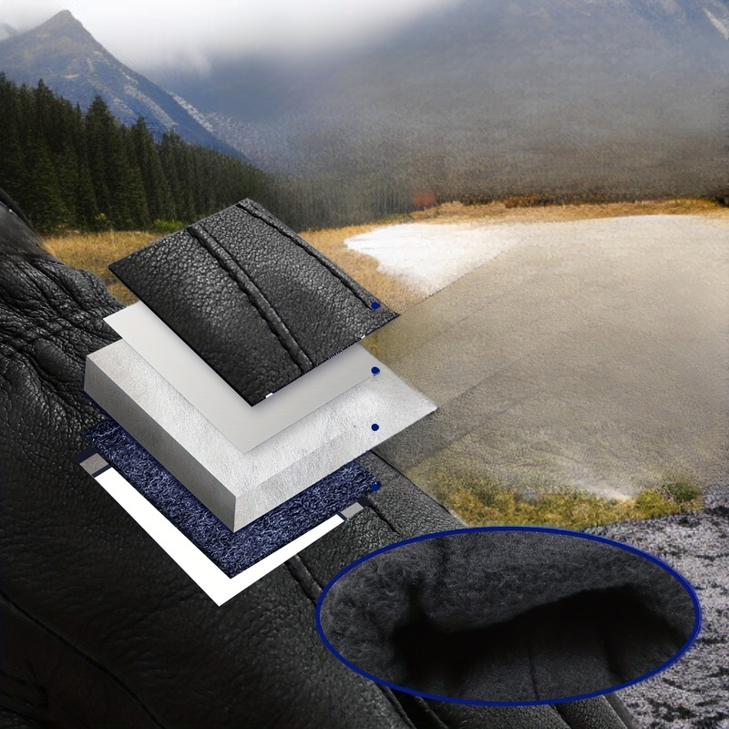 قفازات رجالية مبطنة مقاومة للرياح للأنشطة الخارجية