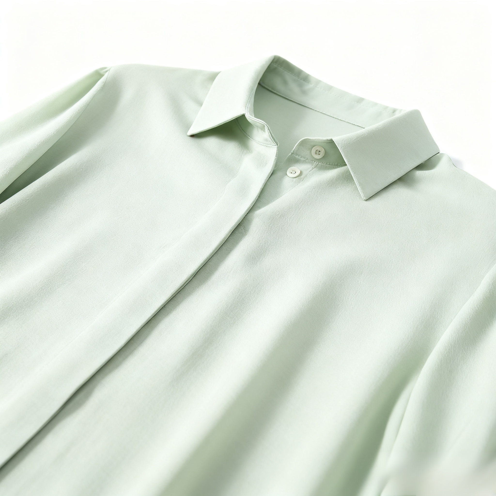 シルクシャツ、長袖、春と秋に適しており、通勤に最適です。