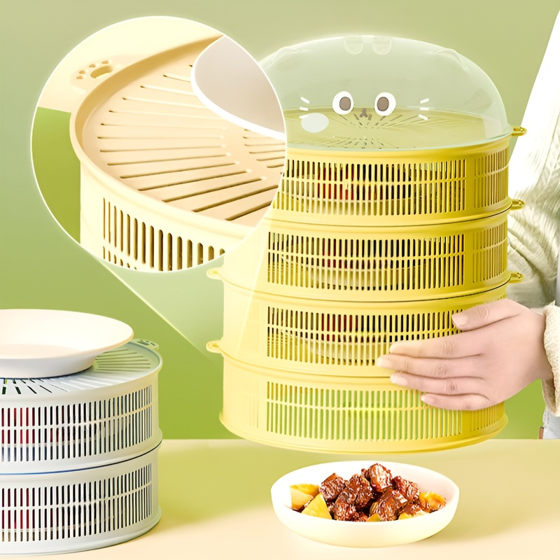 ฝาครอบผักอเนกประสงค์แบบวางซ้อนได้สำหรับแมว