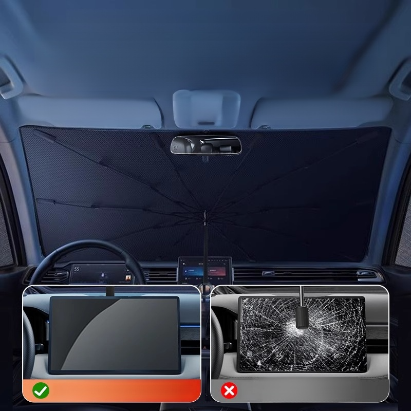 カーサンシェード サンスクリーン断熱開閉式カーウィンドーサンバイザー サンシェードフロントウィンドスクリーンカーサンシェード