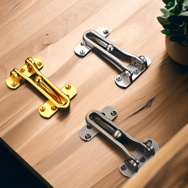 室内用亜鉛合金厚型防犯ロック ホテル・旅館用安全防犯ロック 寝室木製ドア用防犯ボルト錠